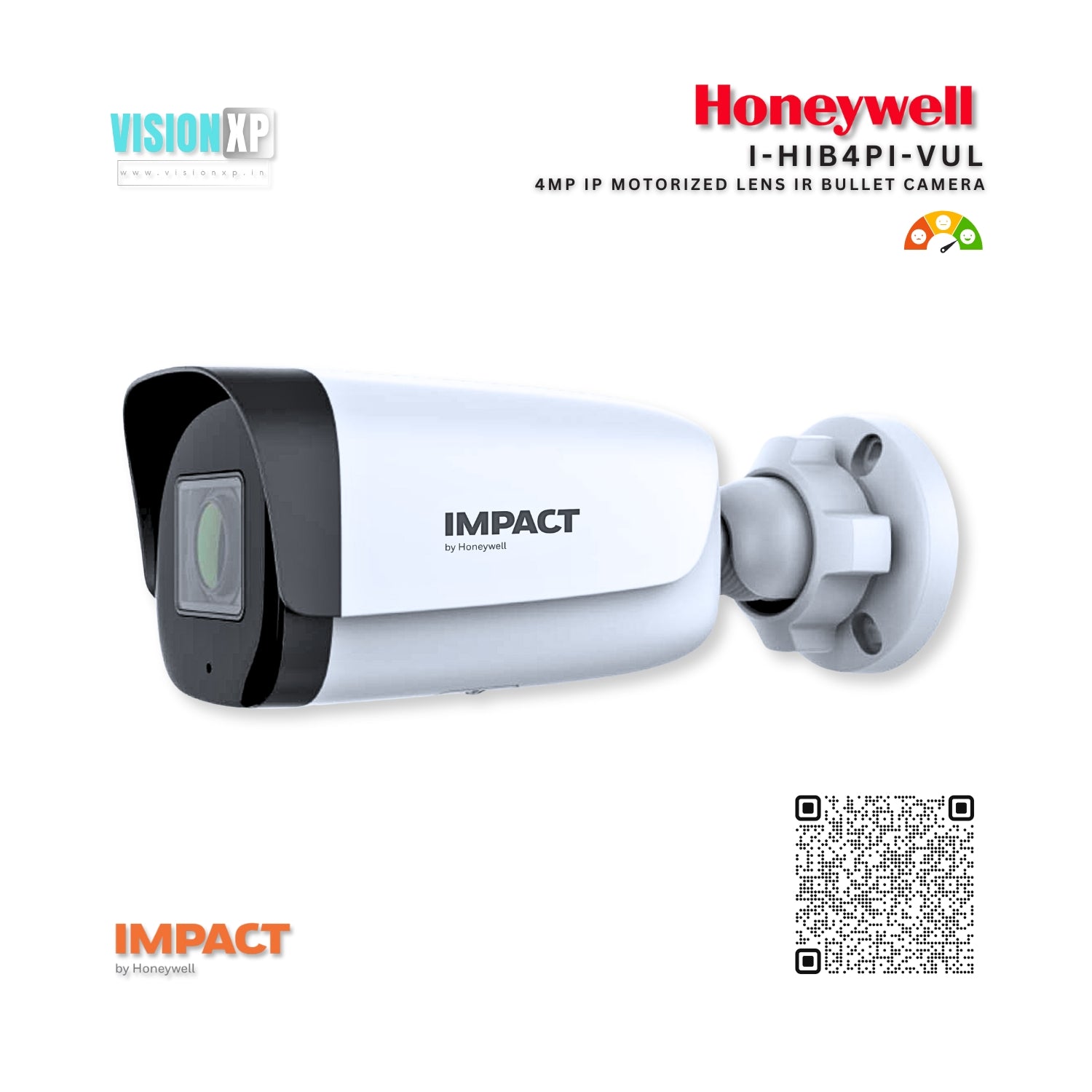 Honeywell Impact I-HIB4PI-VUL 4MP IP Motorized Lens IR Bullet Camera Honeywell Impact I-HIB4PI-VUL 4MP IP Motorized Lens IR Bullet Camera